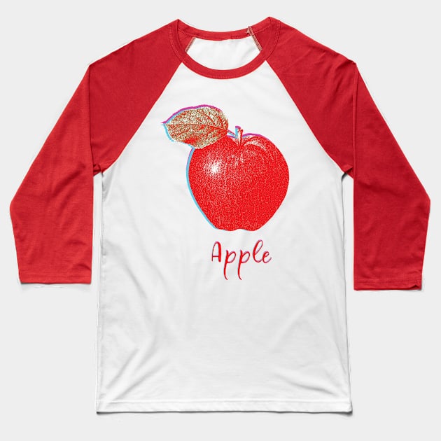 Fruit Identity Apple Baseball T-Shirt by emma17